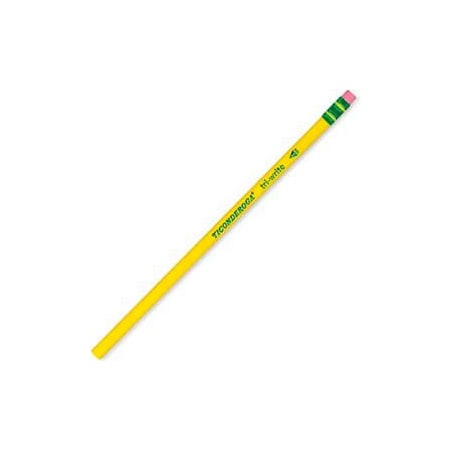 Dixon® Ticonderoga Tri-Write HB #2 Pencil With Latex-Free Eraser, Yellow, Dozen